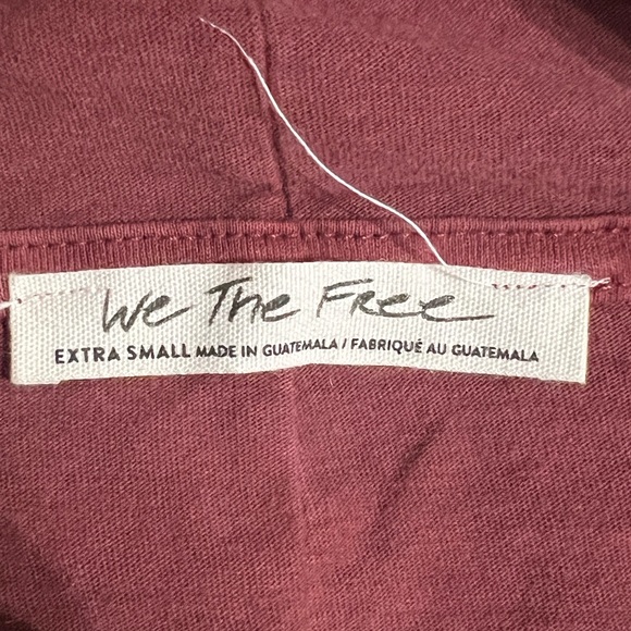 We the Free People We are the People Cowl Cotton Slit Sides Top in Redwood XS - Picture 5 of 7
